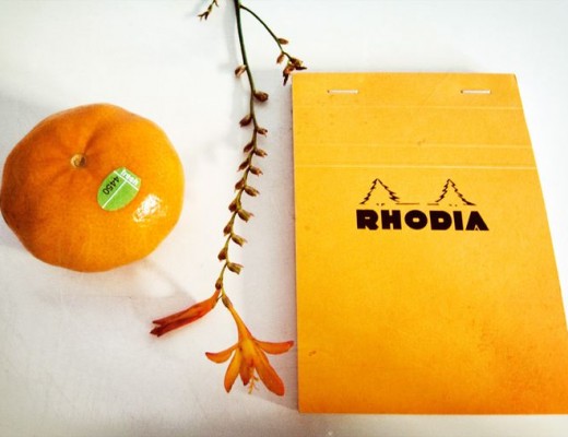 orange notepad