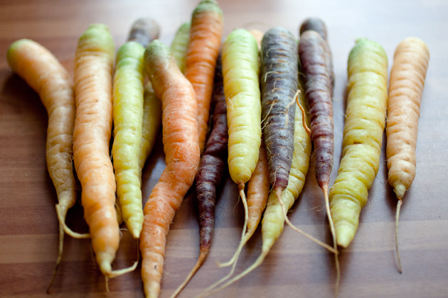organic rainbow carrots