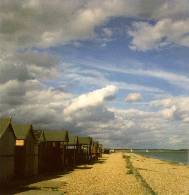 beach huts - Polaroid SX-70