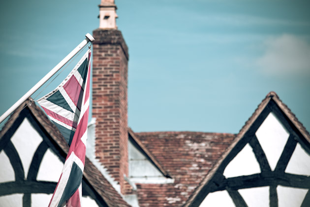 union jack and roof-tops