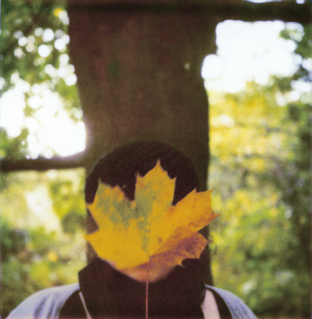 polaroid - me and a leaf
