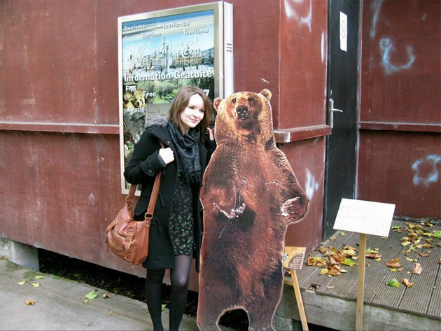 michelle and a bear