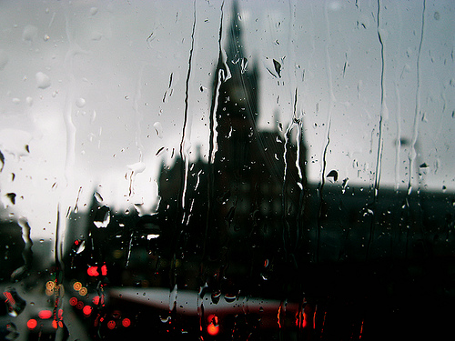 st pancras in the rain