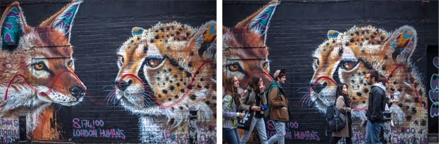 fox and cheetah - hanbury street, off brick lane