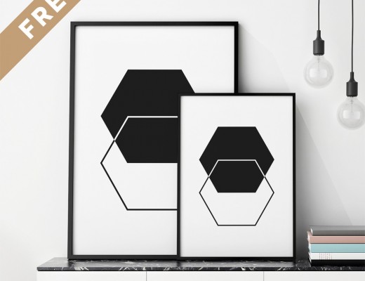 free downloadable print hexagons